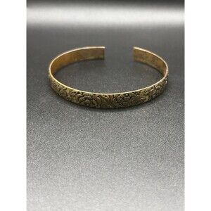 Copper Colored Flower Bangle Bracelet￼